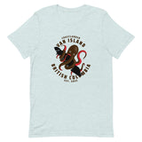 Design of Vancouver Island Octopus - Unisex t-shirt , the colour is Heather Prism Ice Blue