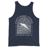 Design of Vancouver Island Wave Design - Men's Tank Top , the colour is Navy