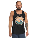Design of Vancouver Island Wave Design - Men's Tank Top , the colour is Charcoal-Black Triblend