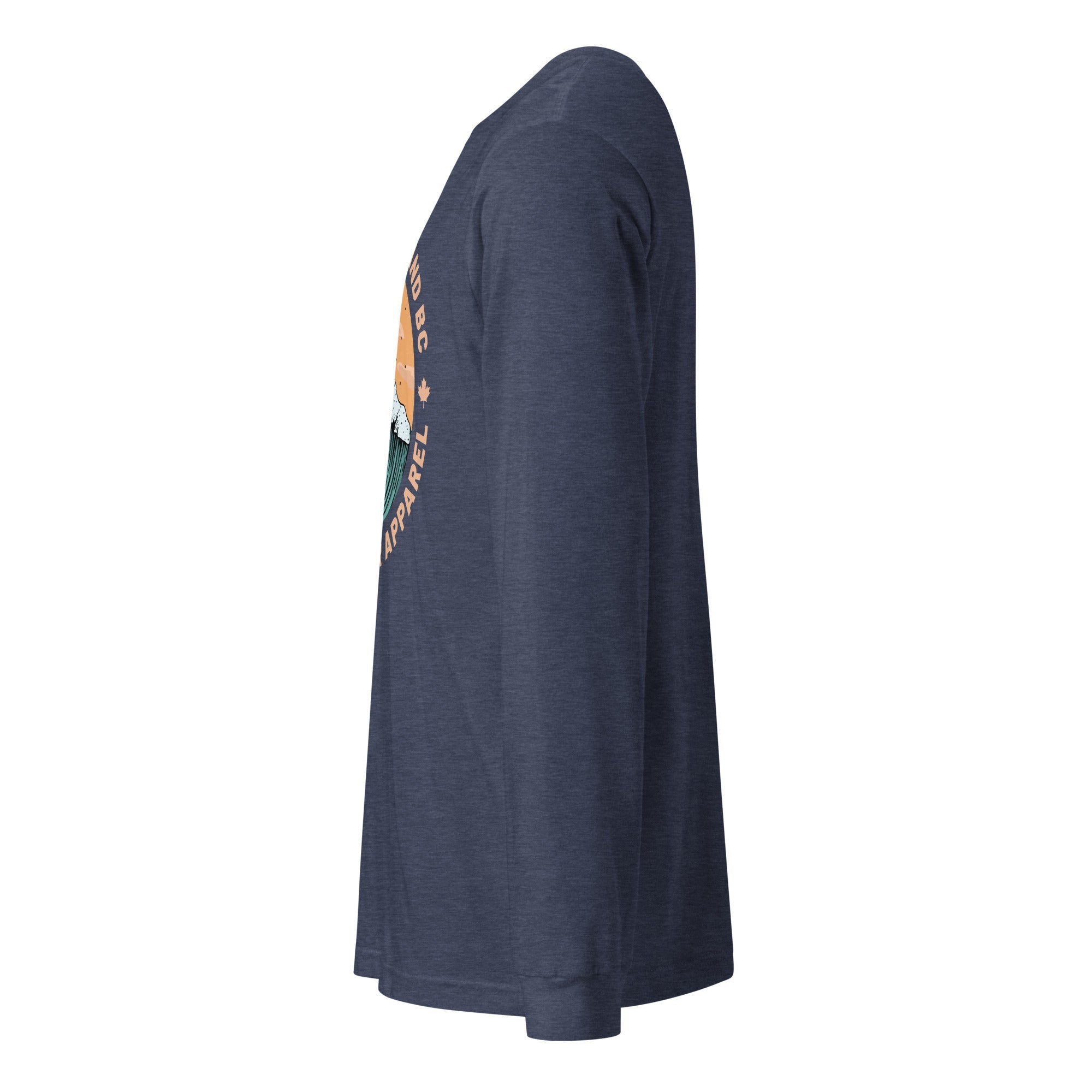 Design of Vancouver Island Wave Design - Unisex Long Sleeve Tee , the colour is