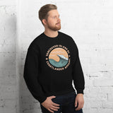 Design of Vancouver Island Wave Design - Unisex Sweatshirt , the colour is