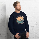 Design of Vancouver Island Wave Design - Unisex Sweatshirt , the colour is