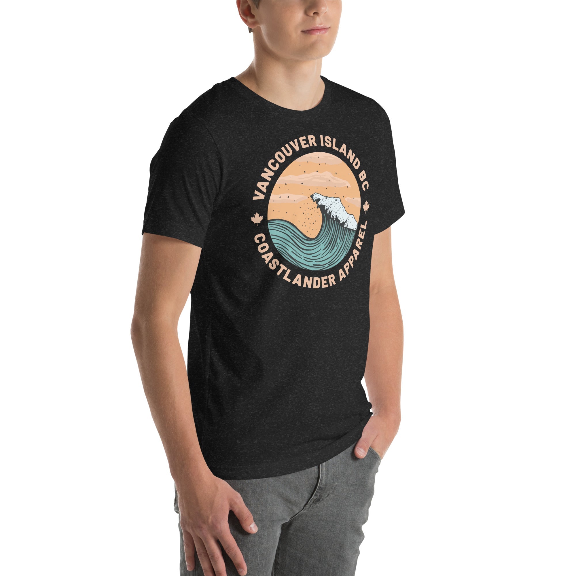 Design of Vancouver Island Wave Design - Unisex t-shirt , the colour is