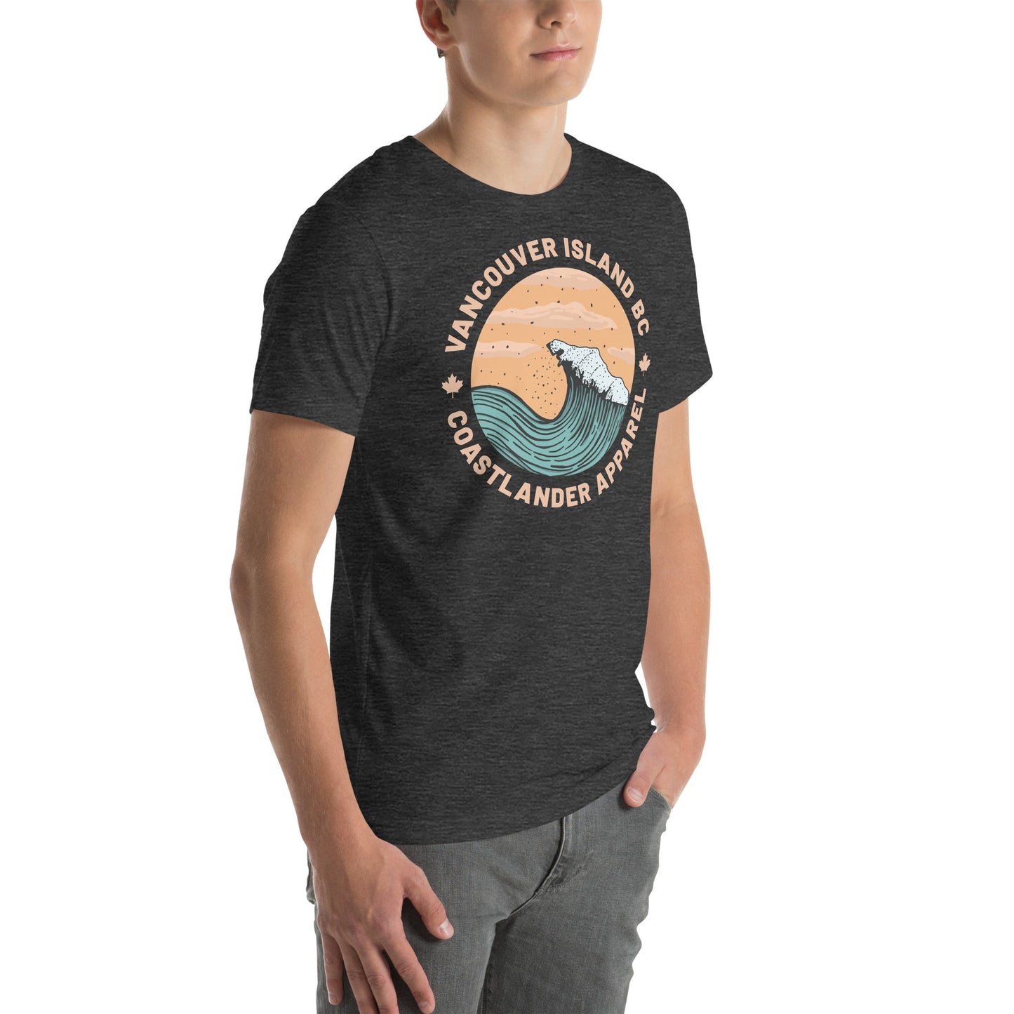 Design of Vancouver Island Wave Design - Unisex t-shirt , the colour is