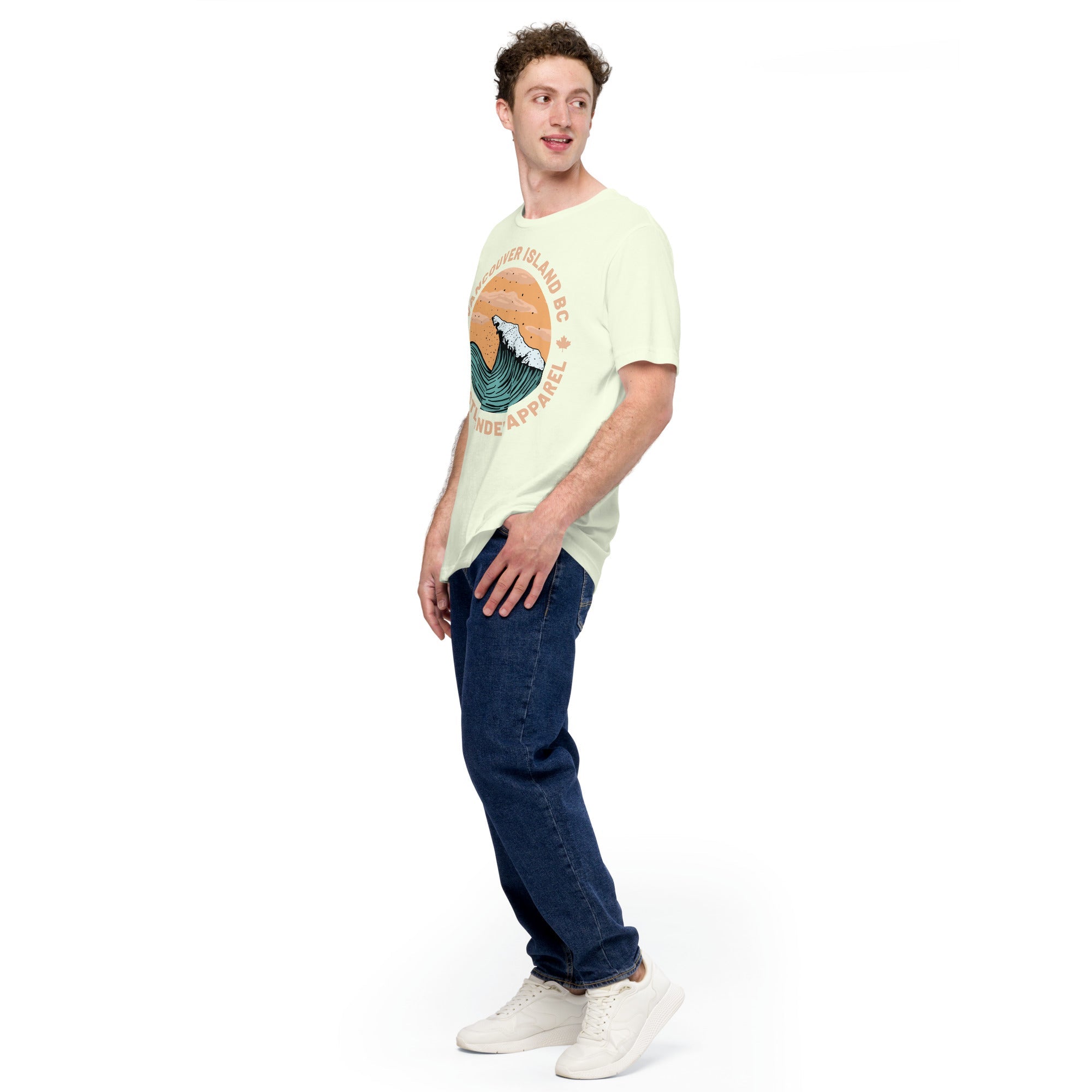 Design of Vancouver Island Wave Design - Unisex t-shirt , the colour is
