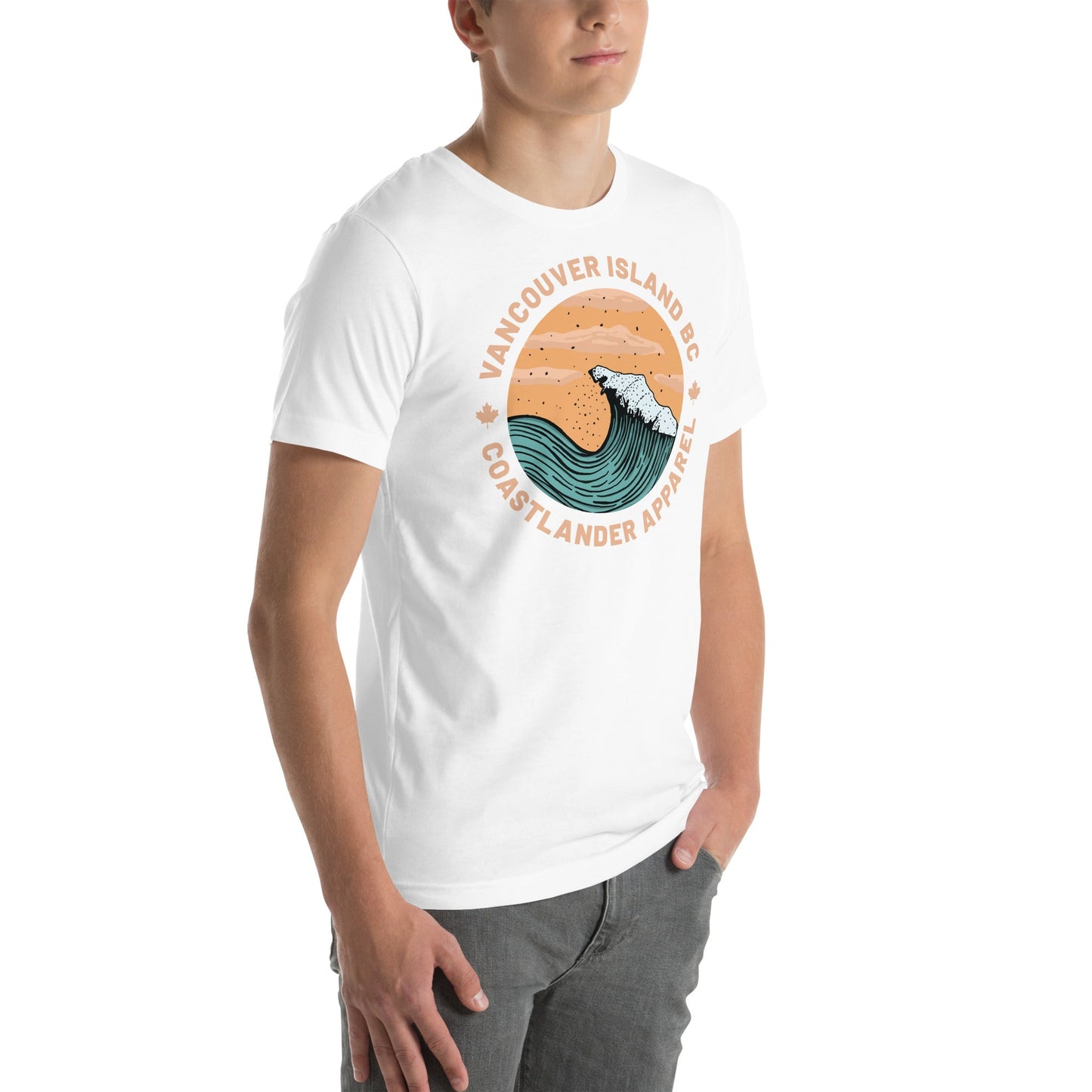 Design of Vancouver Island Wave Design - Unisex t-shirt , the colour is