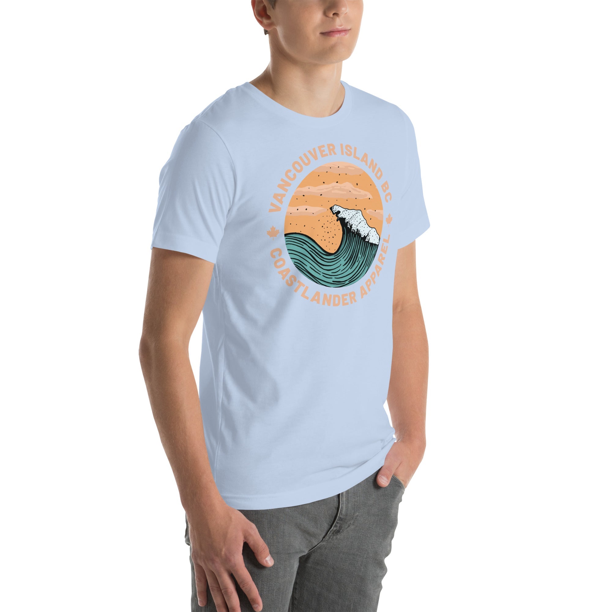 Design of Vancouver Island Wave Design - Unisex t-shirt , the colour is