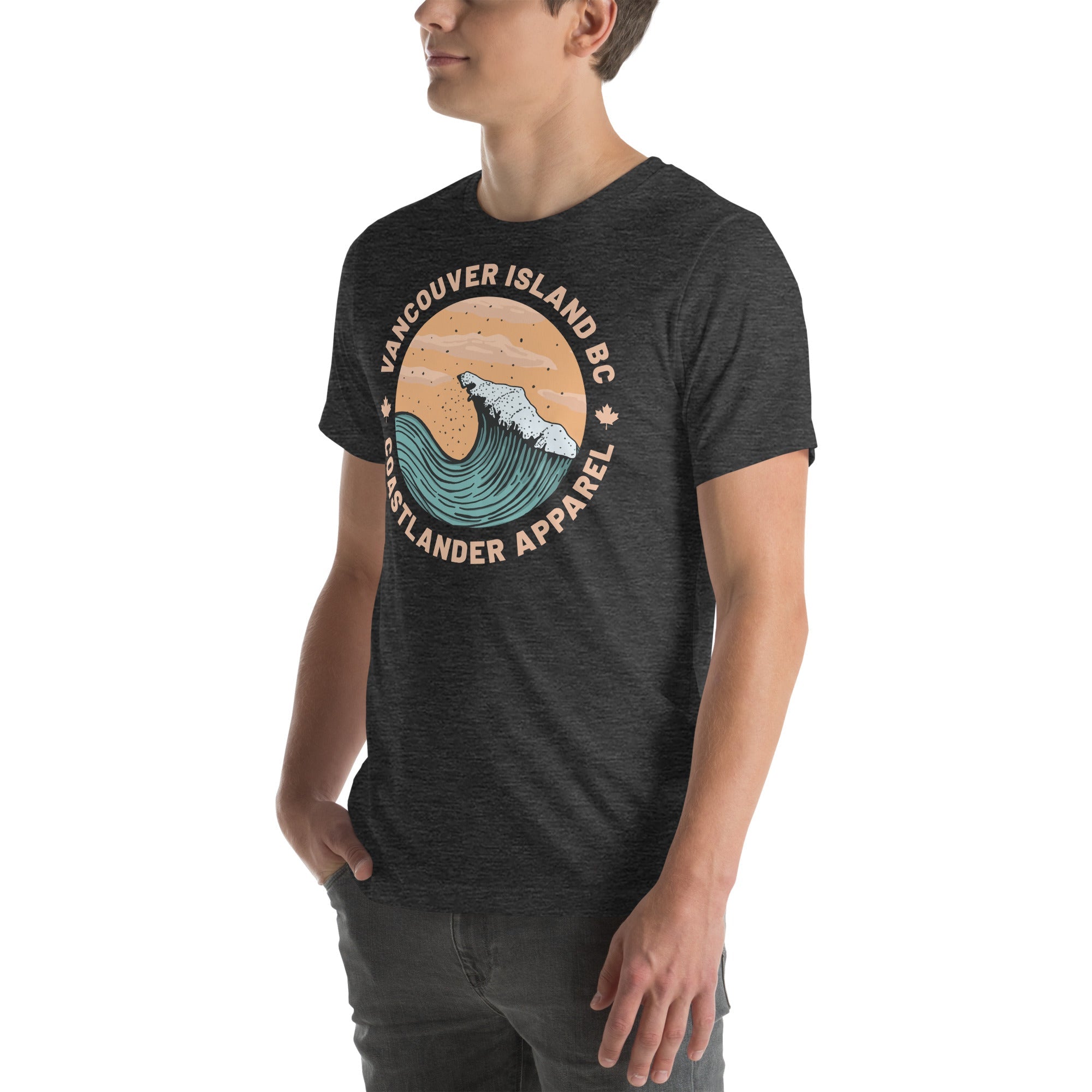 Design of Vancouver Island Wave Design - Unisex t-shirt , the colour is