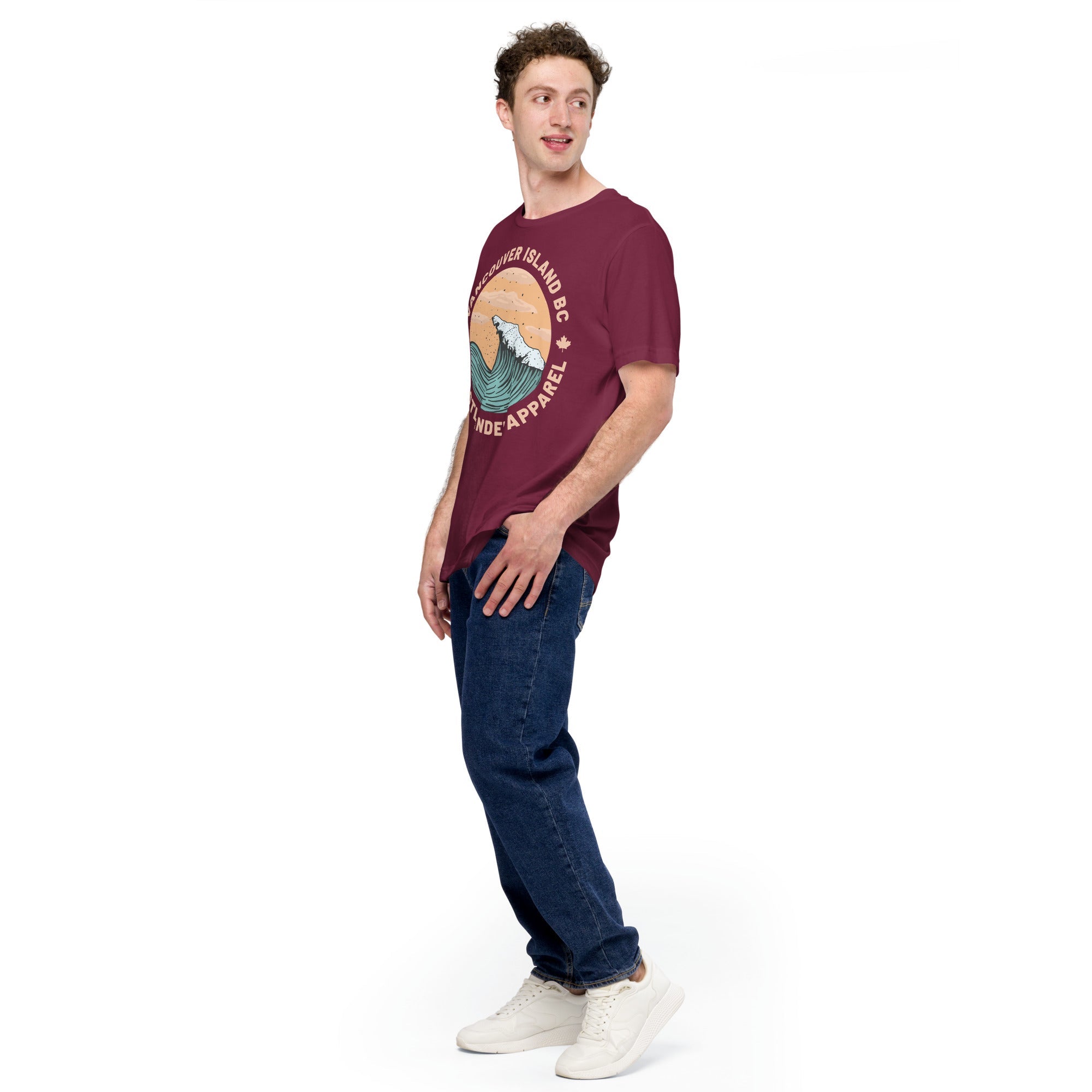 Design of Vancouver Island Wave Design - Unisex t-shirt , the colour is