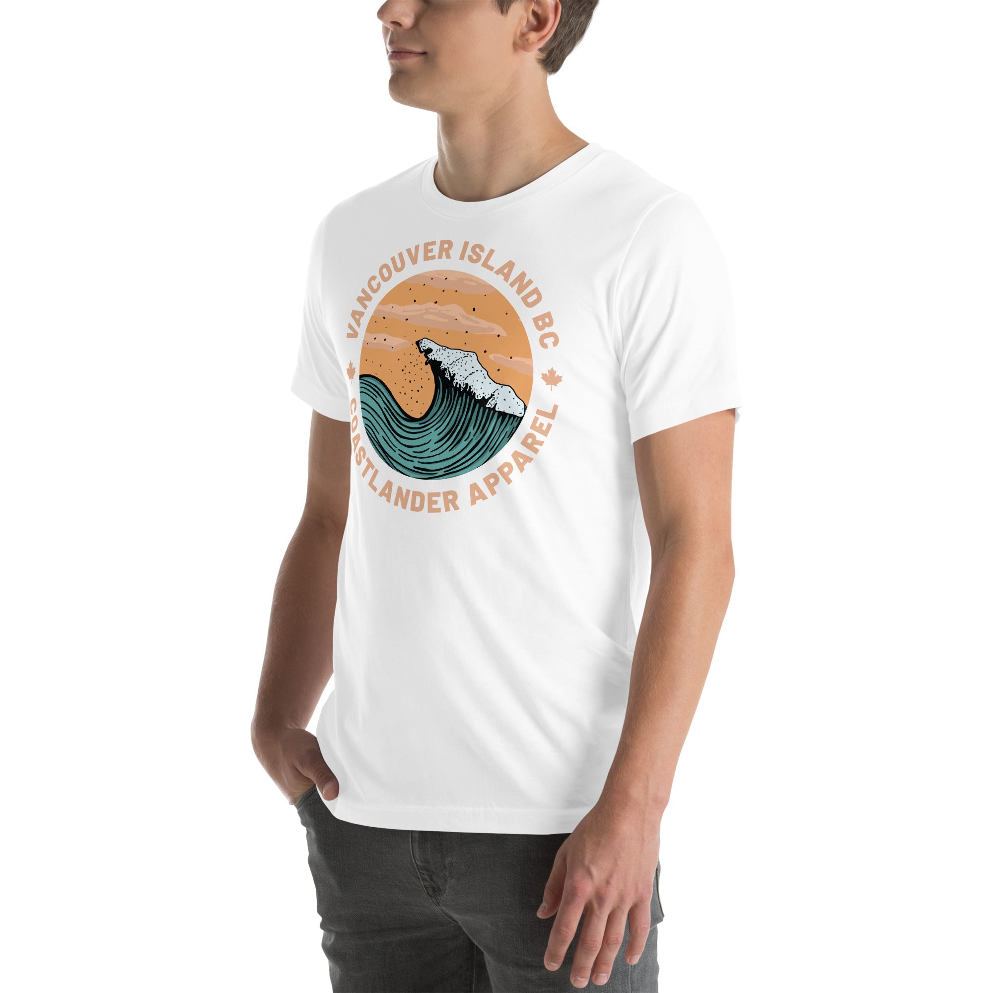 Design of Vancouver Island Wave Design - Unisex t-shirt , the colour is