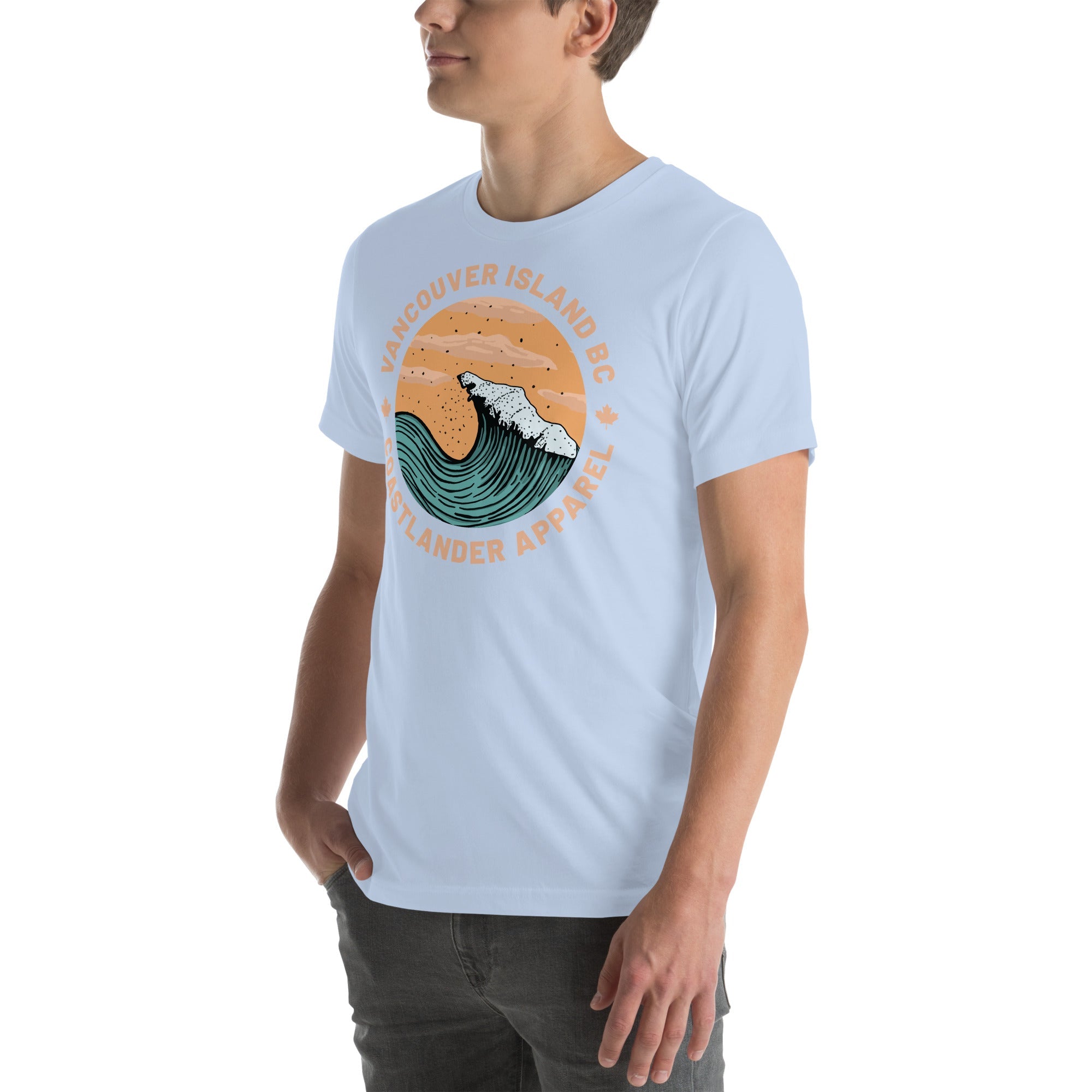 Design of Vancouver Island Wave Design - Unisex t-shirt , the colour is
