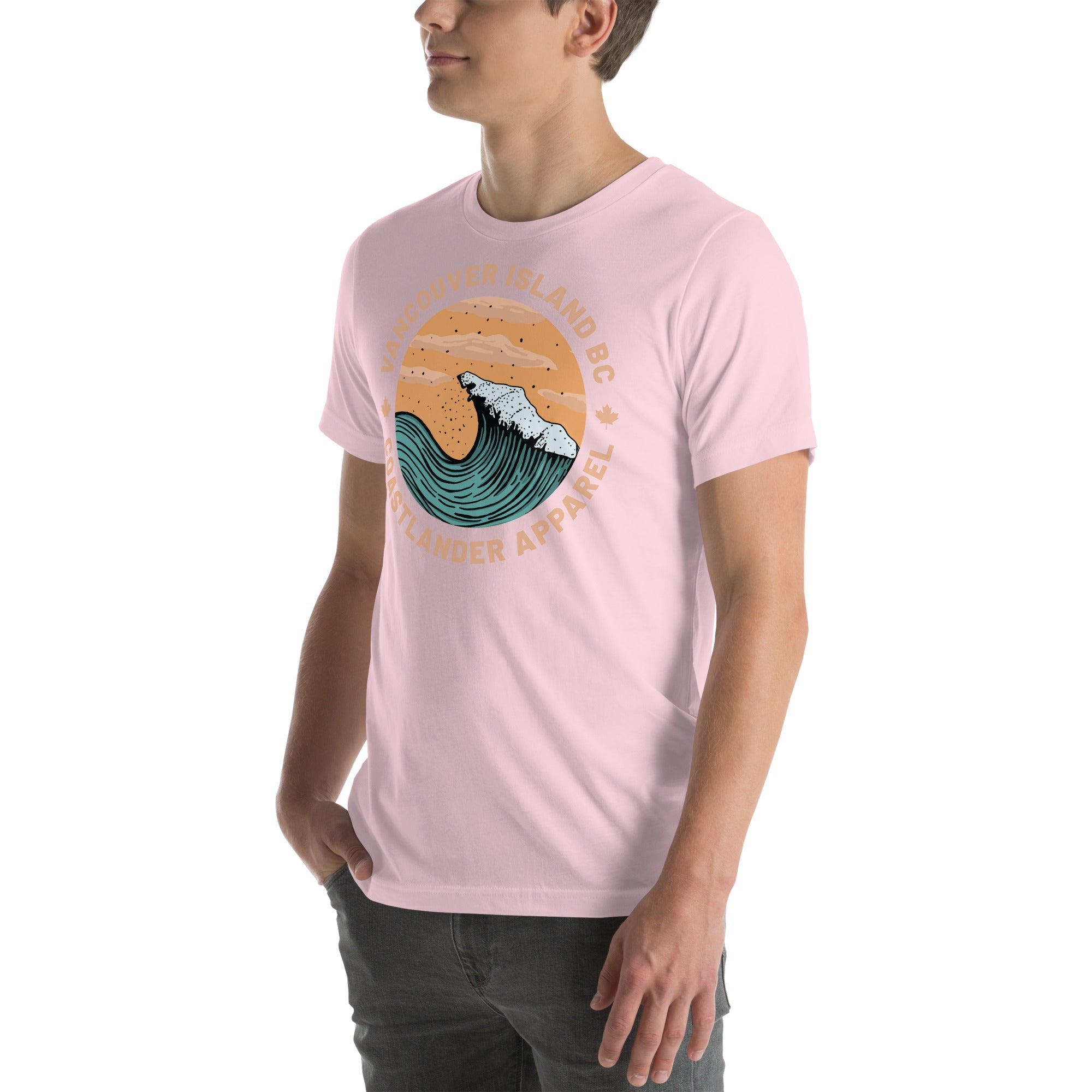 Design of Vancouver Island Wave Design - Unisex t-shirt , the colour is