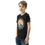 Design of Vancouver Island Wave Design - Youth Short Sleeve T-Shirt , the colour is