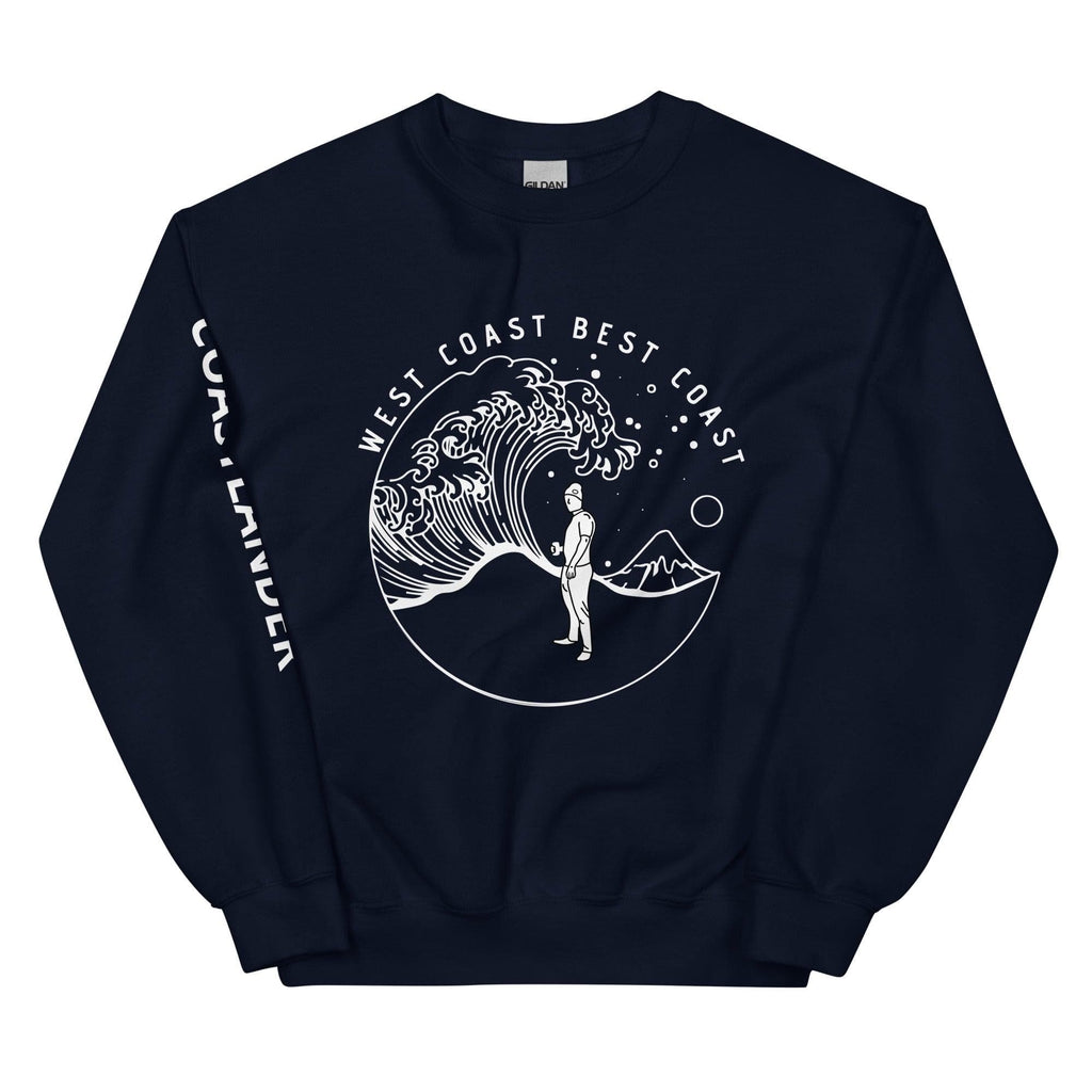 Design of West Coast Best Coast - Unisex Sweatshirt , the colour is Navy