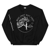 Design of West Coast Best Coast - Unisex Sweatshirt , the colour is Black