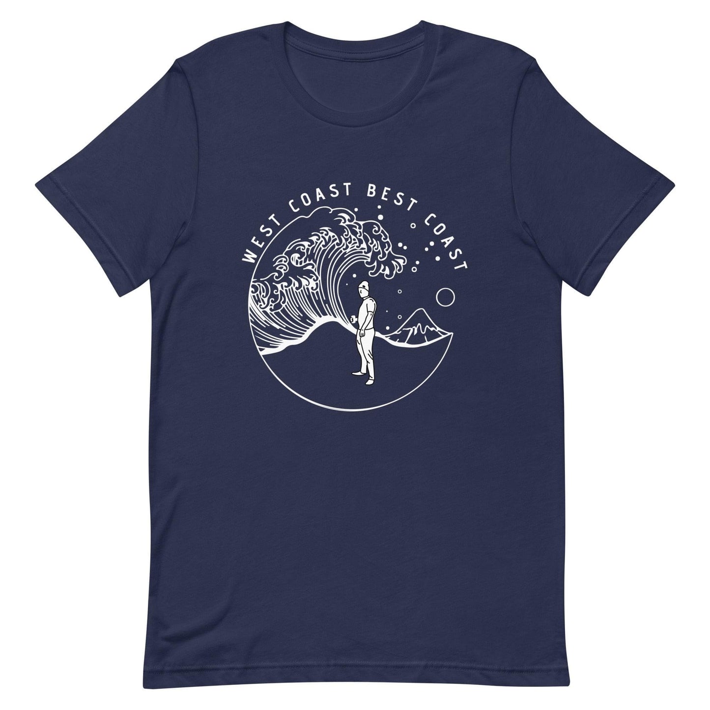 Design of West Coast Best Coast - Unisex t-shirt , the colour is Navy