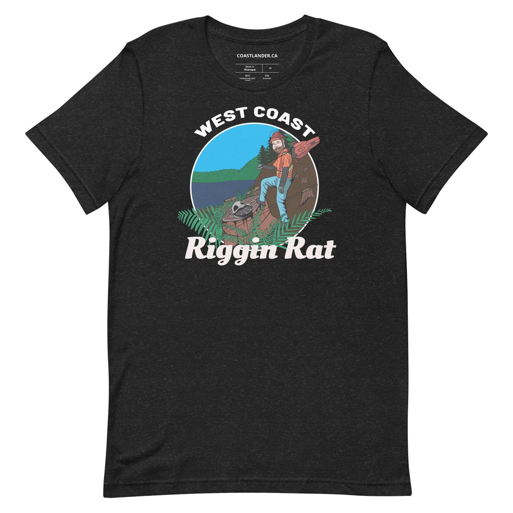 Design of West Coast Riggin Rat Black - Unisex t-shirt , the colour is