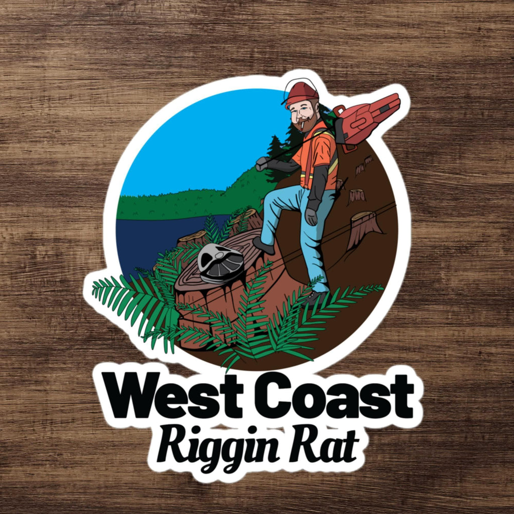 Design of West Coast Riggin Rat - Sticker , the colour is 5.5″×5.5″