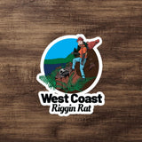 Design of West Coast Riggin Rat - Sticker , the colour is