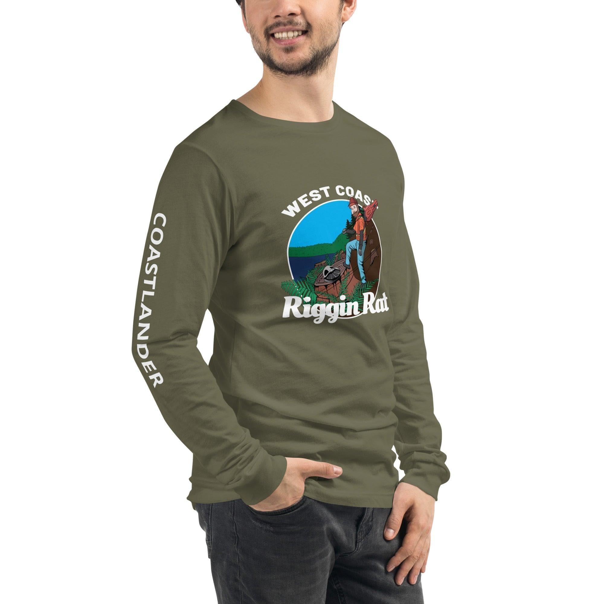 Design of West Coast Riggin Rat - Unisex Long Sleeve Tee , the colour is