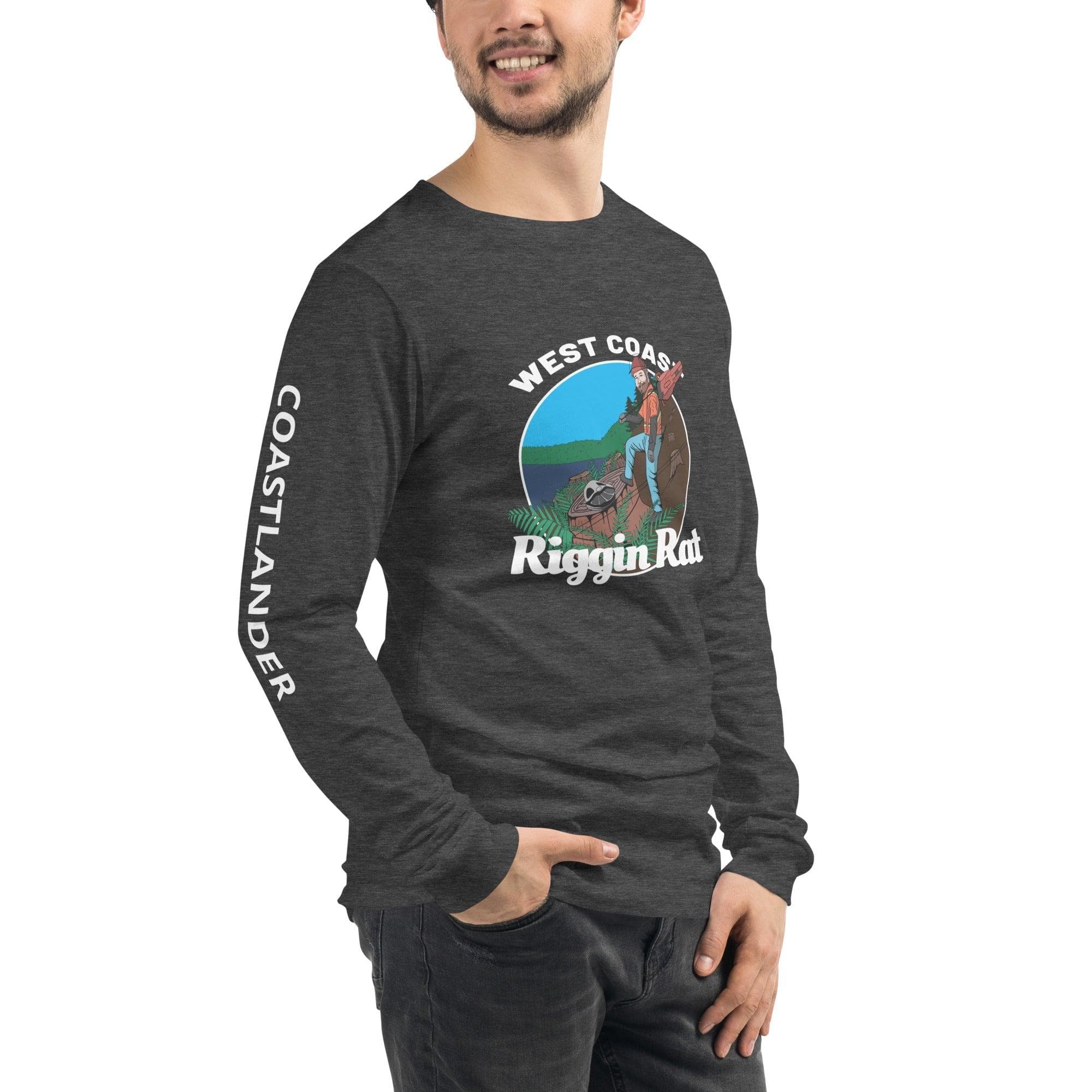 Design of West Coast Riggin Rat - Unisex Long Sleeve Tee , the colour is