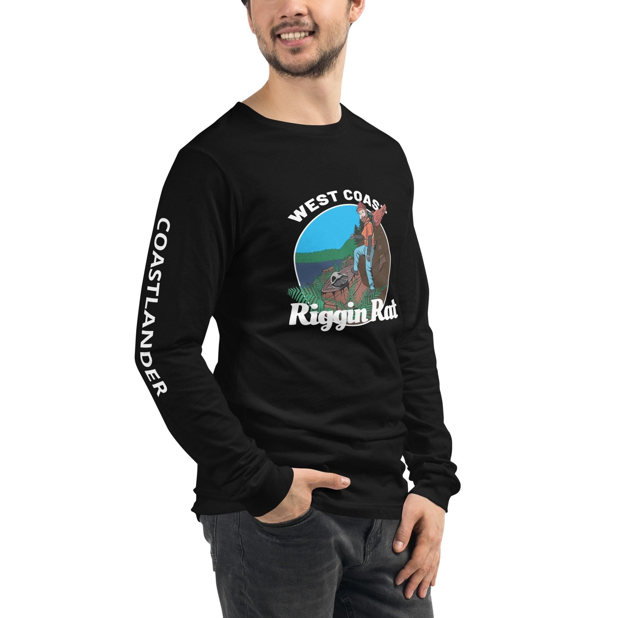 Design of West Coast Riggin Rat - Unisex Long Sleeve Tee , the colour is