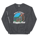 Design of West Coast Riggin Rat - Unisex Sweatshirt , the colour is Dark Heather
