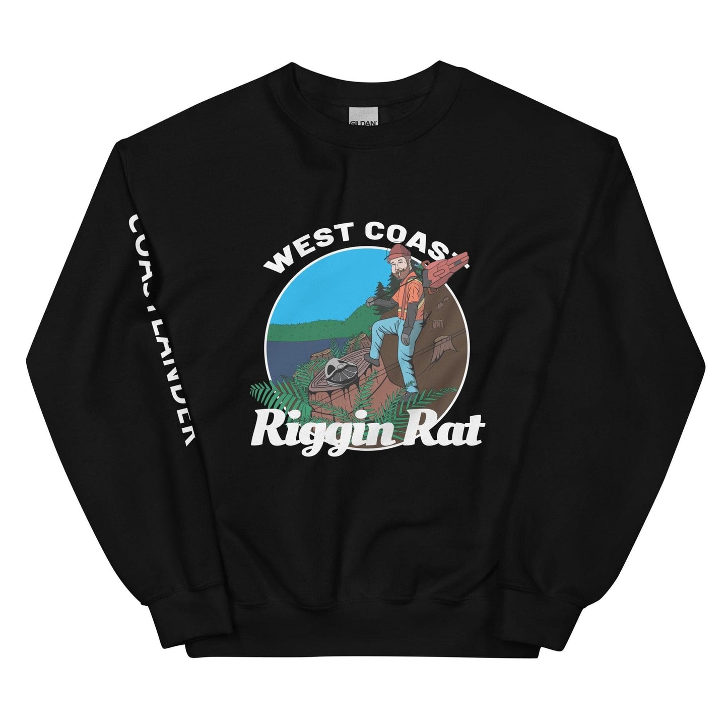 Design of West Coast Riggin Rat - Unisex Sweatshirt , the colour is Black