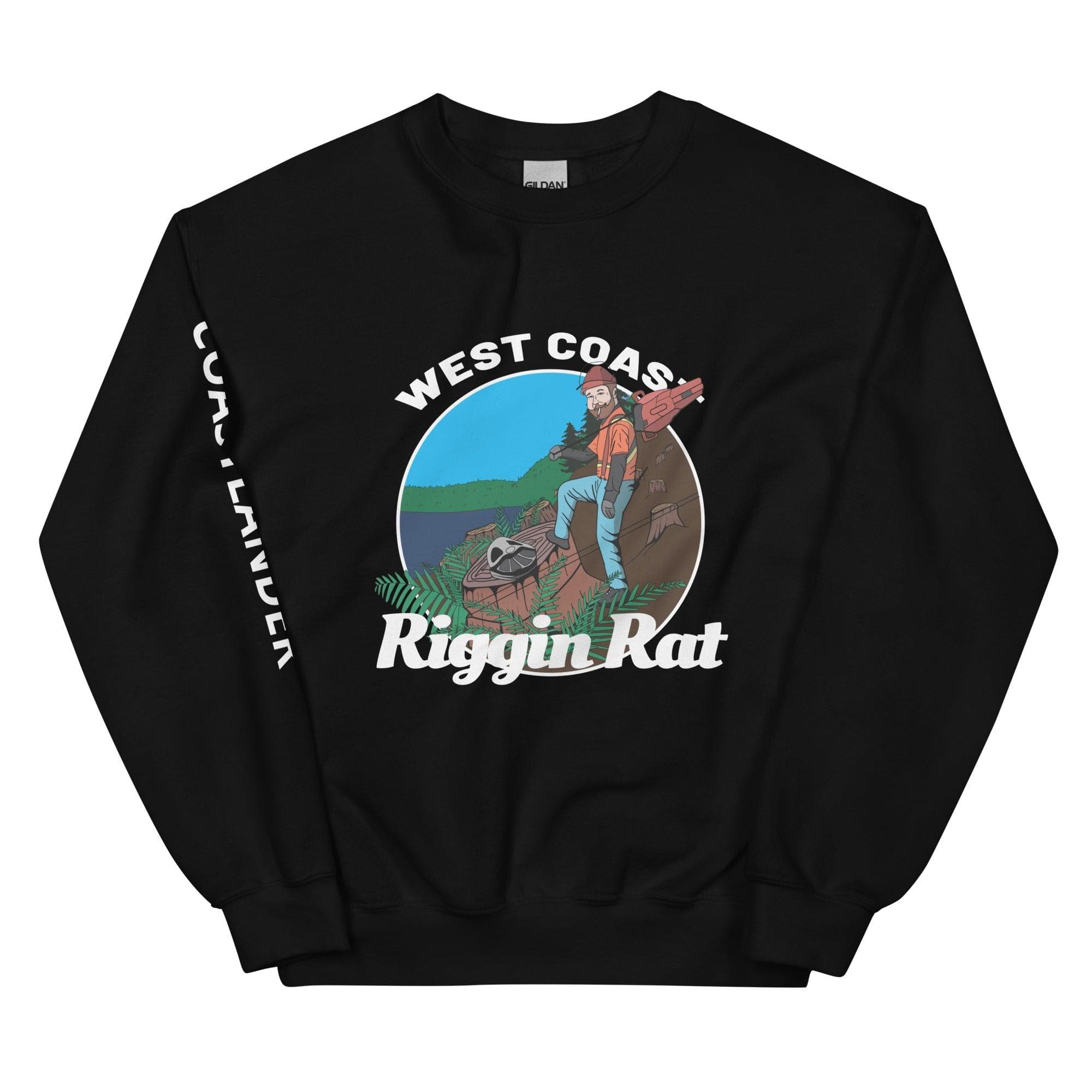 Design of West Coast Riggin Rat - Unisex Sweatshirt , the colour is Black