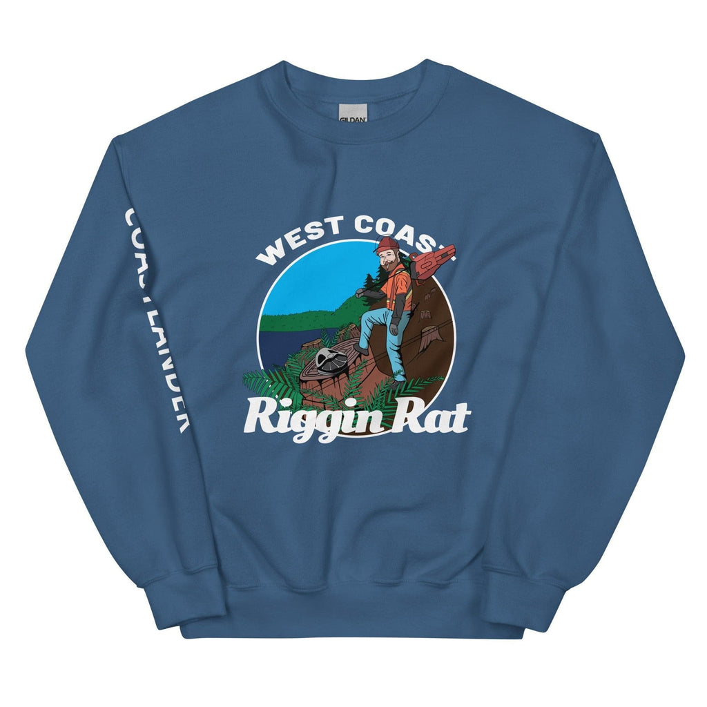 Design of West Coast Riggin Rat - Unisex Sweatshirt , the colour is Indigo Blue
