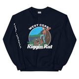 Design of West Coast Riggin Rat - Unisex Sweatshirt , the colour is Navy