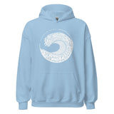 Design of West Coast Wave - Unisex Hoodie , the colour is Light Blue