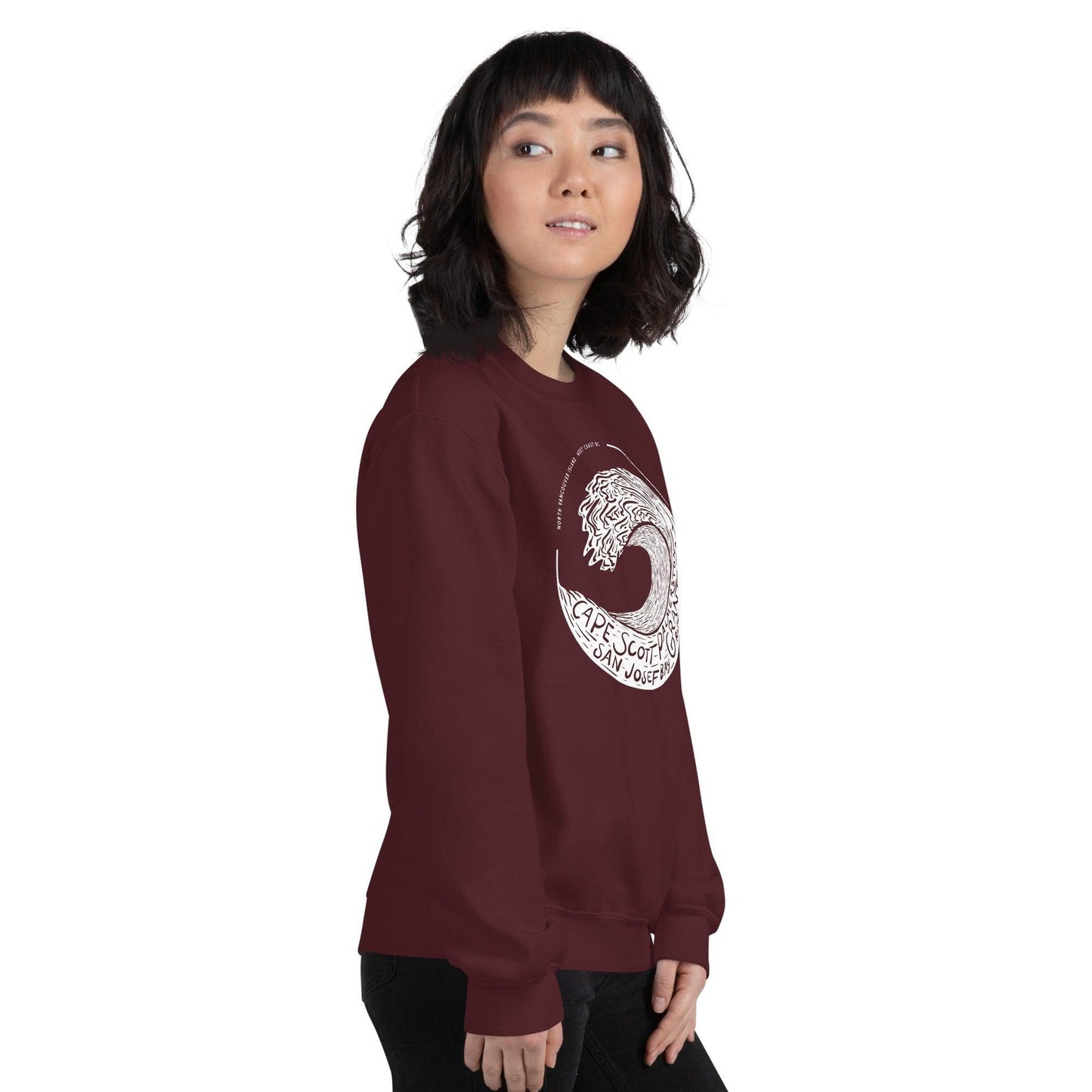 Design of West Coast Wave - Unisex Sweatshirt , the colour is
