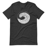 Design of West Coast Wave - Unisex t-shirt , the colour is Dark Grey Heather