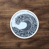 Design of West Coast Wave - Vancouver Island North - Cape Scott - Sticker , the colour is