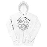 Design of West Coaster - Gildan Unisex Hoodie , the colour is White