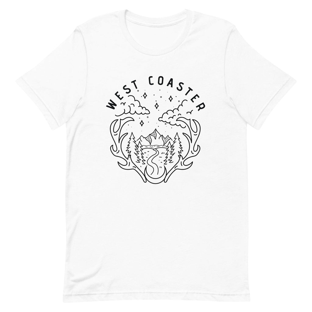 Design of West Coaster - Unisex t-shirt , the colour is White