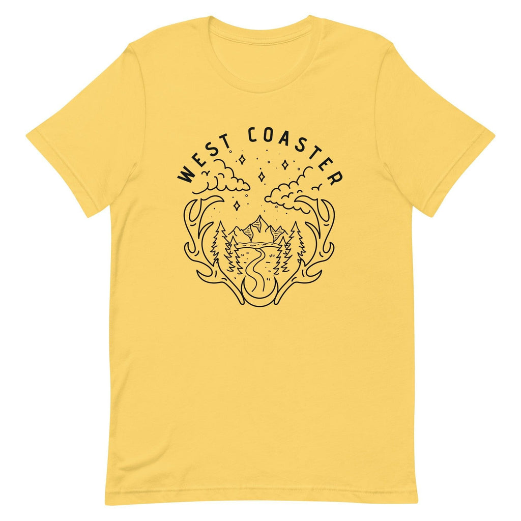Design of West Coaster - Unisex t-shirt , the colour is Yellow