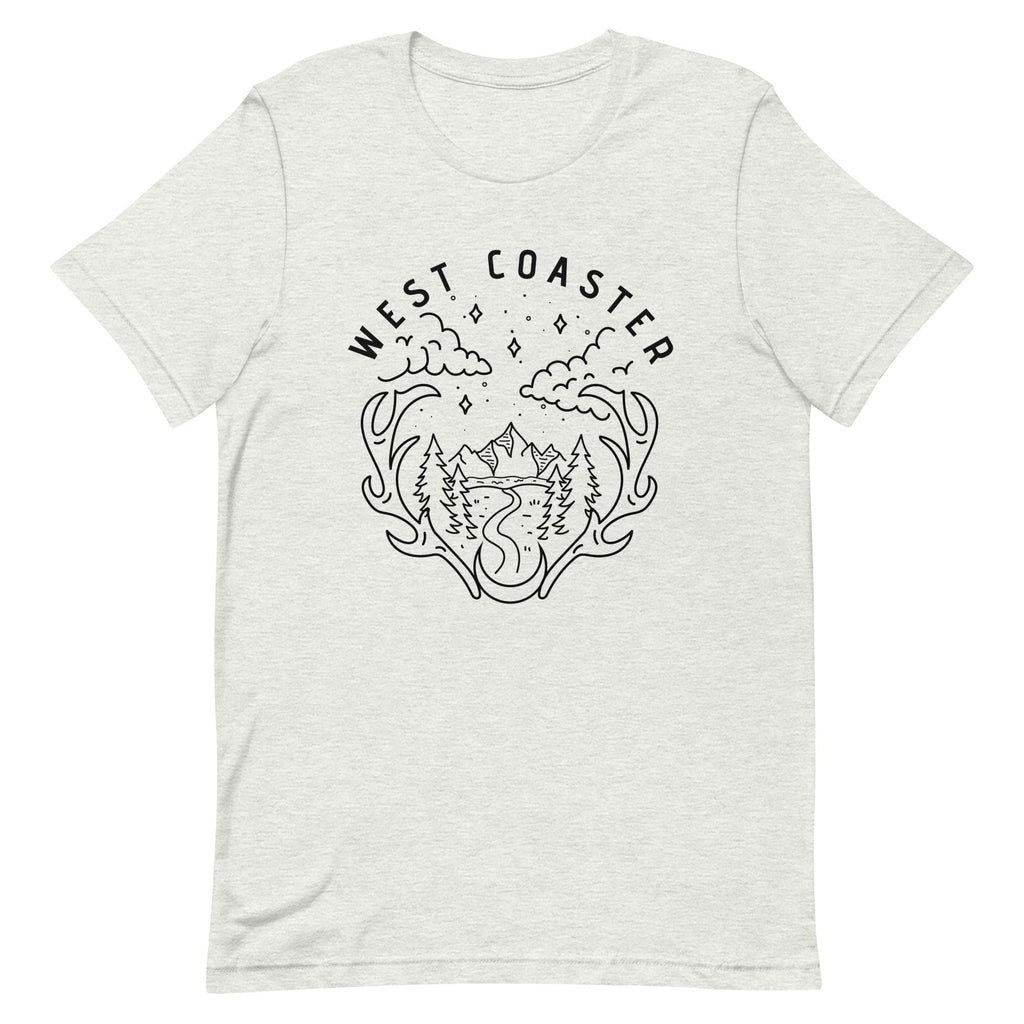 Design of West Coaster - Unisex t-shirt , the colour is Ash