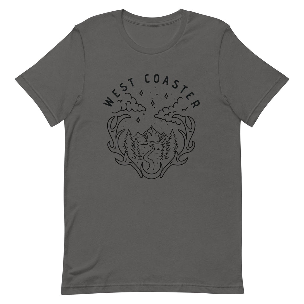 Design of West Coaster - Unisex t-shirt , the colour is Asphalt