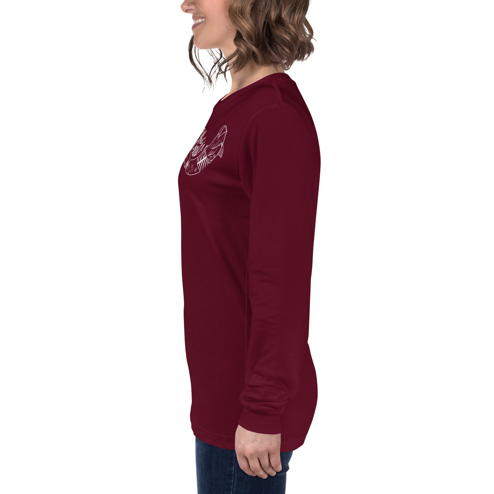 Design of West Coastin Fish - Unisex Long Sleeve Tee , the colour is