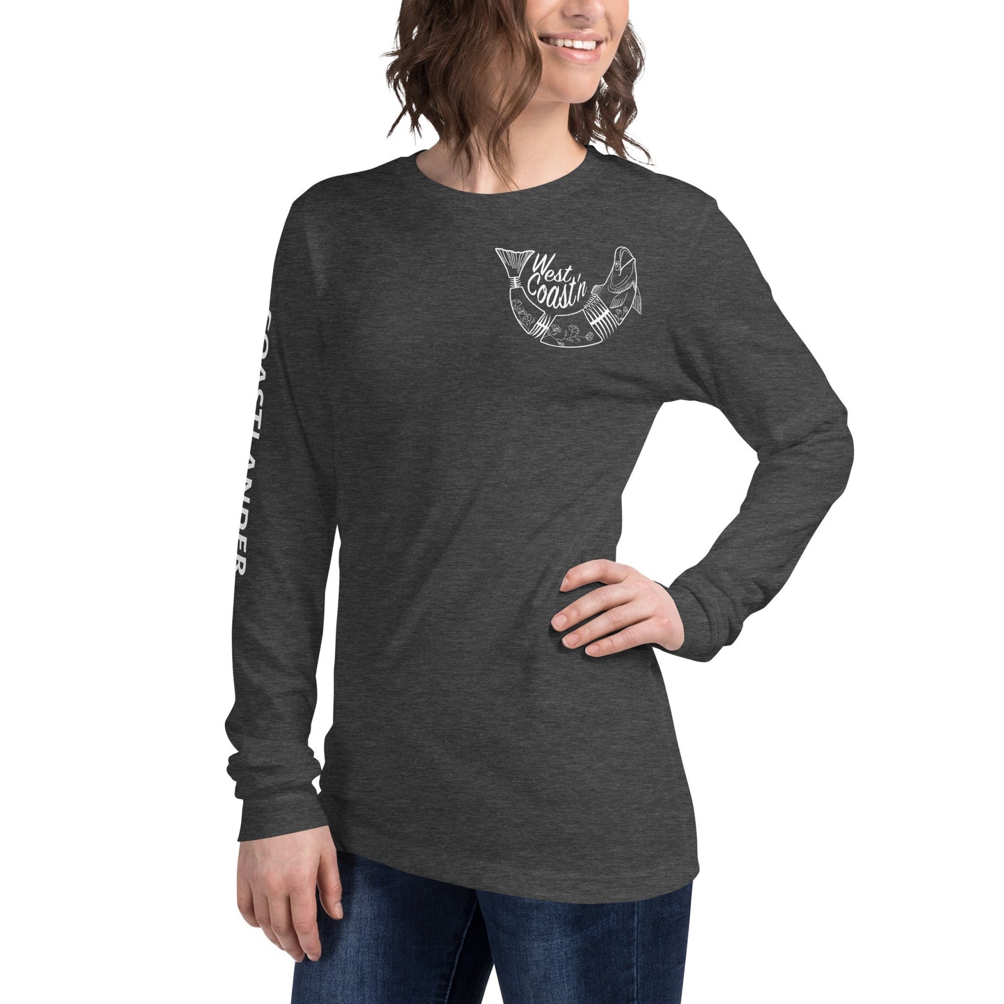 Design of West Coastin Fish - Unisex Long Sleeve Tee , the colour is