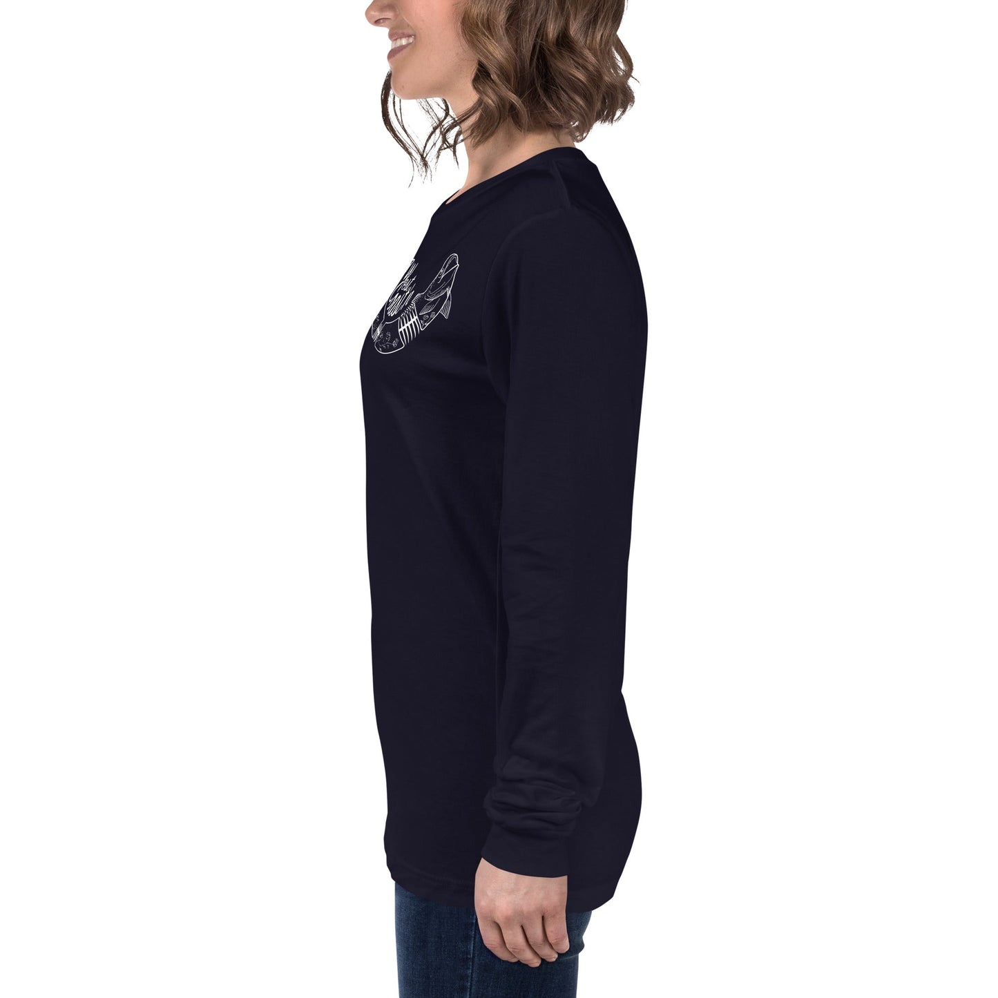 Design of West Coastin Fish - Unisex Long Sleeve Tee , the colour is