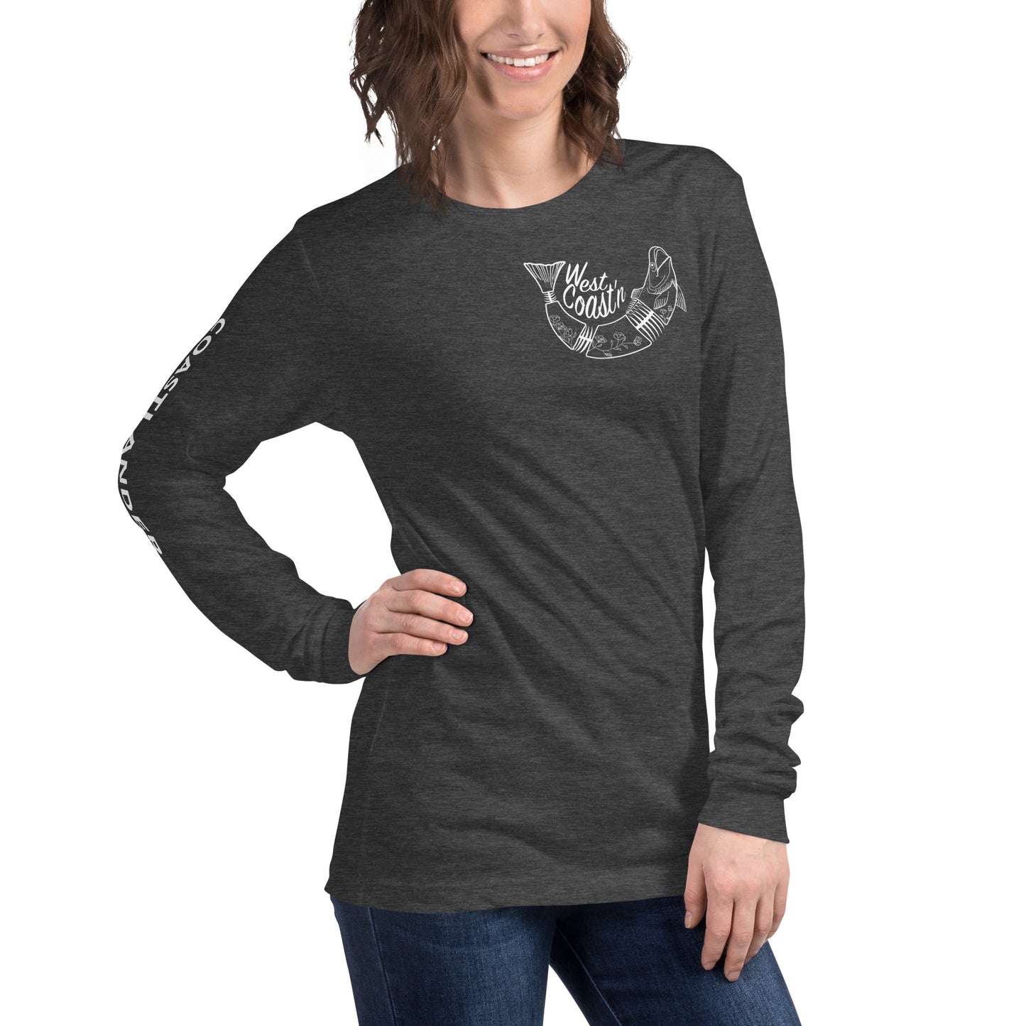 Design of West Coastin Fish - Unisex Long Sleeve Tee , the colour is