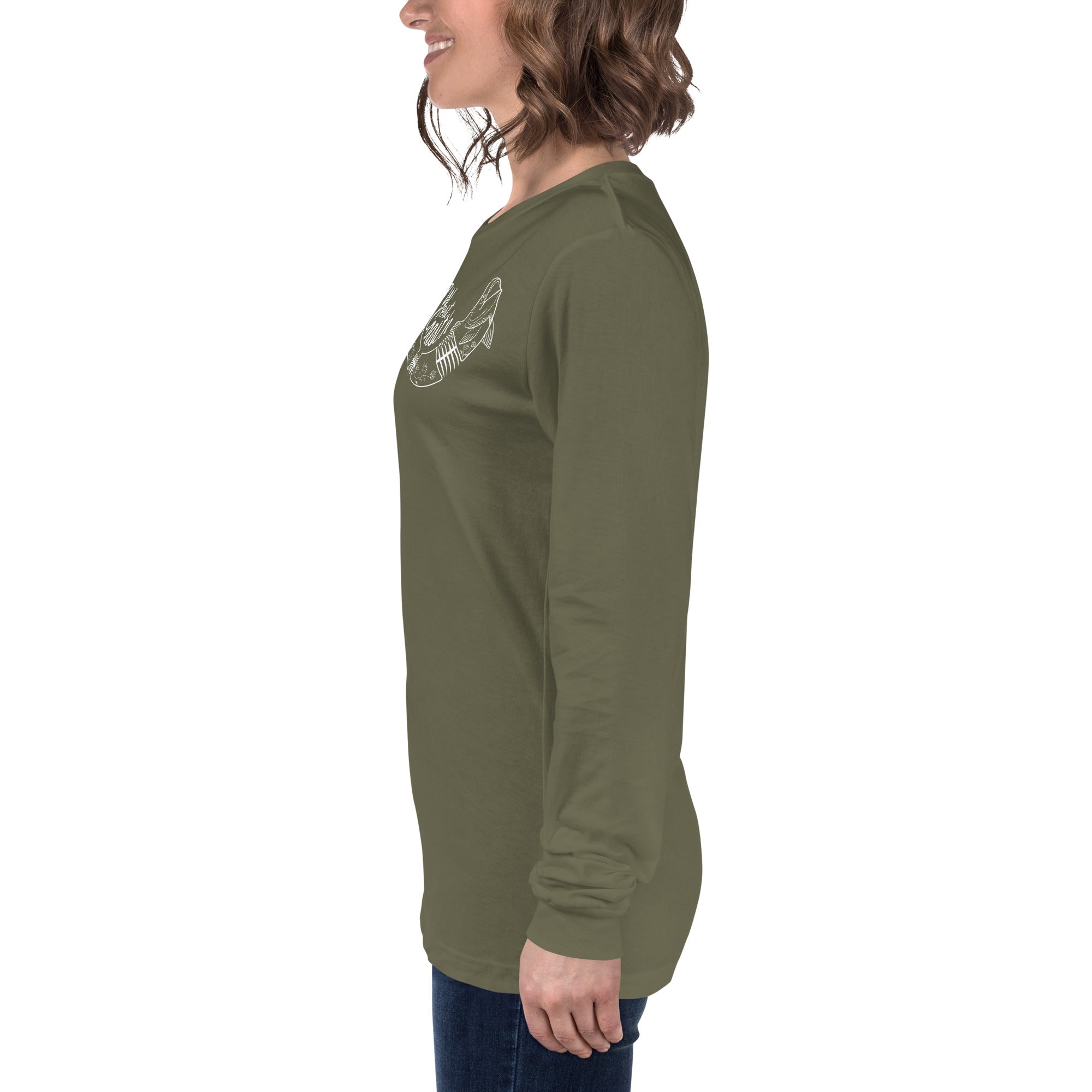Design of West Coastin Fish - Unisex Long Sleeve Tee , the colour is