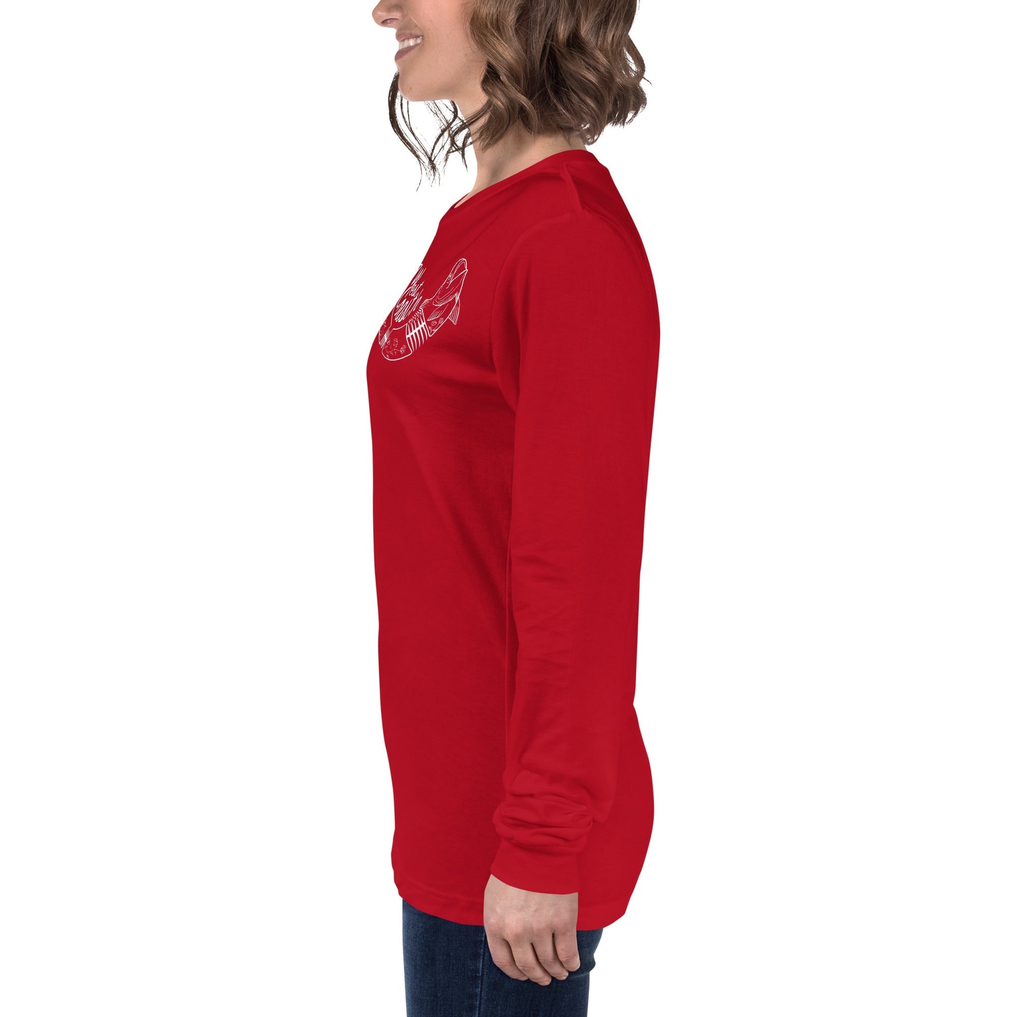 Design of West Coastin Fish - Unisex Long Sleeve Tee , the colour is