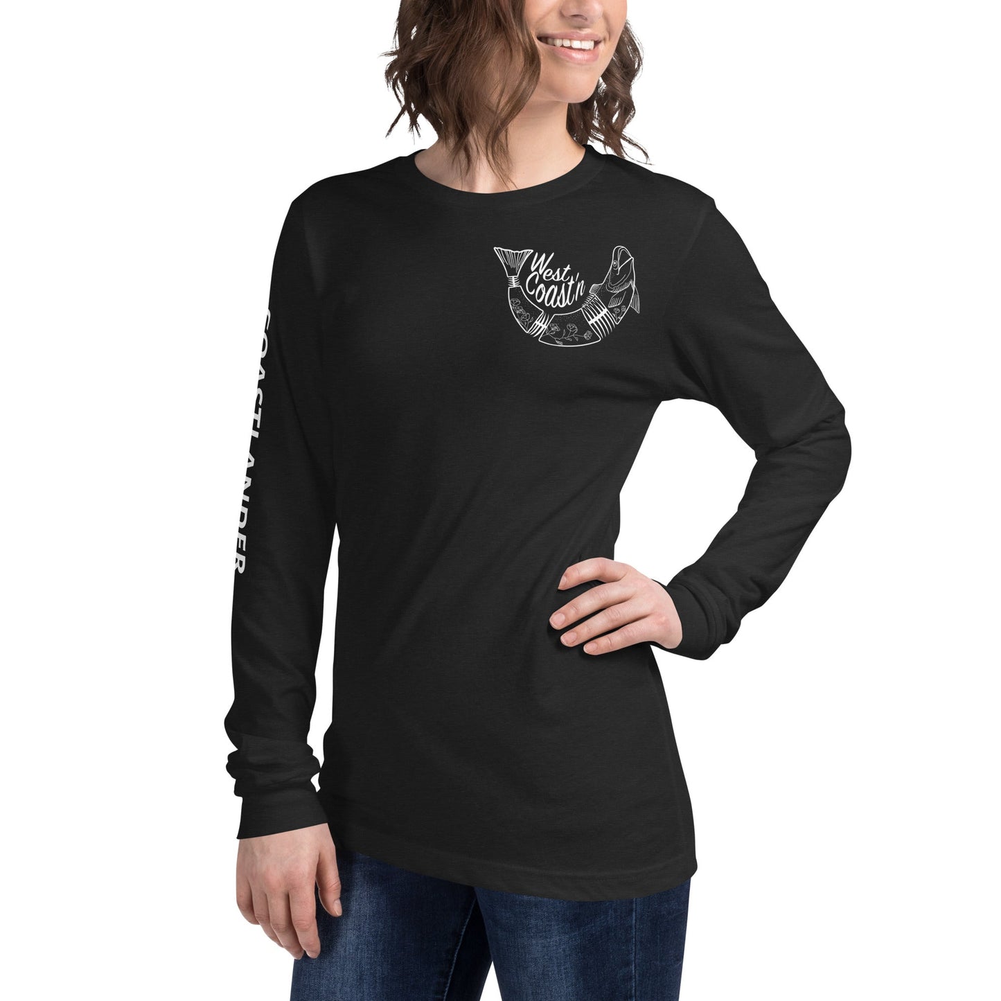 Design of West Coastin Fish - Unisex Long Sleeve Tee , the colour is
