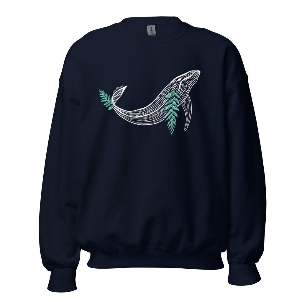 Whale & Ceder Branch Design - Unisex Sweatshirt - Coastlander