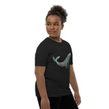 Design of Whale & Branch Design - Kids - Youth Short Sleeve T-Shirt , the colour is